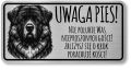 Uwaga pies tabliczka 20x10 Kaukaz