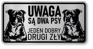 Uwaga pies tabliczka ostrzegawcza 20x10 Staffik