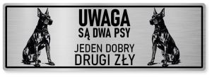 Uwaga pies tabliczka ostrzegawcza 30x10 Doberman