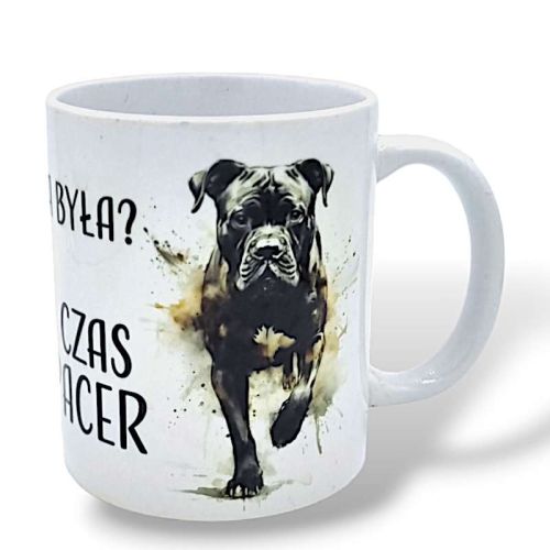 Kubek z nadrukiem Cane Corso  Kawusia była?