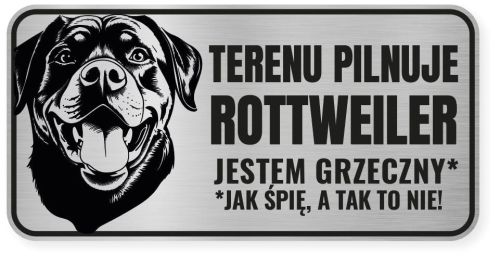 Uwaga pies tabliczka 20x10 Rottweiler