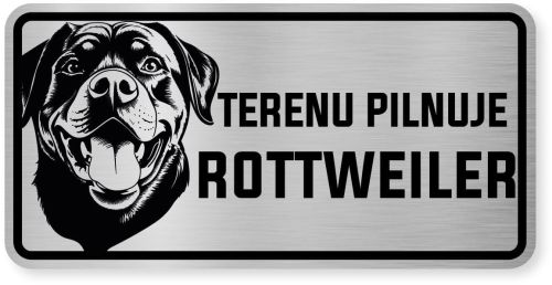 Uwaga pies tabliczka 20x10 Rottweiler