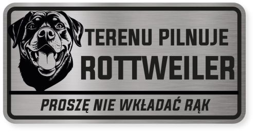 Uwaga pies tabliczka 20x10 Rottweiler