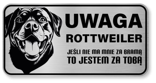 Uwaga pies tabliczka 20x10 Rottweiler