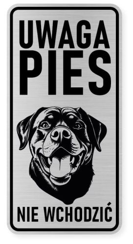 Uwaga pies tabliczka 10X20 Rottweiler