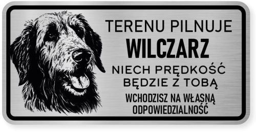 Uwaga pies tabliczka ostrzegawcza 20x10 Wilczarz