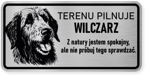 Uwaga pies tabliczka ostrzegawcza 20x10 Wilczarz