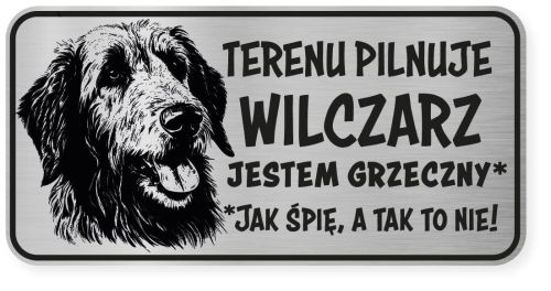 Uwaga pies tabliczka ostrzegawcza 20x10 Wilczarz
