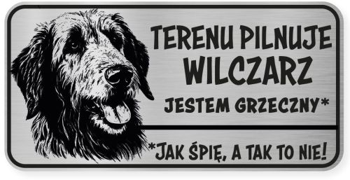 Uwaga pies tabliczka ostrzegawcza 20x10 Wilczarz