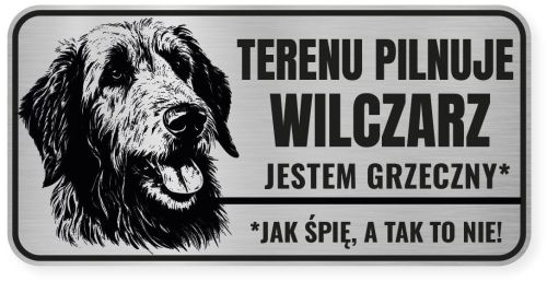 Uwaga pies tabliczka ostrzegawcza 20x10 Wilczarz