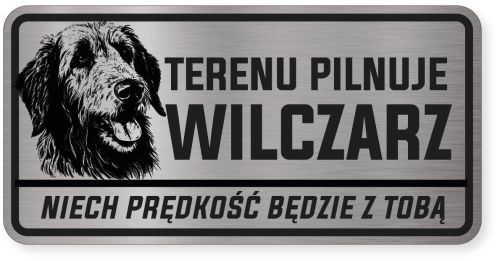 Uwaga pies tabliczka ostrzegawcza 20x10 Wilczarz