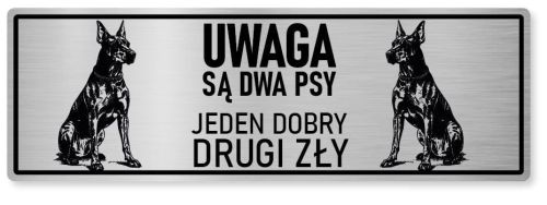 Uwaga pies tabliczka ostrzegawcza 30x10 Doberman