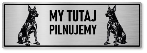 Uwaga pies tabliczka ostrzegawcza 30x10 Doberman