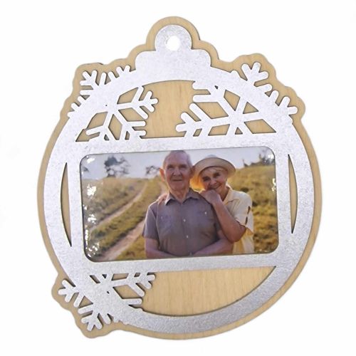 Drewniana bombka na choinkę ze zdjęciem