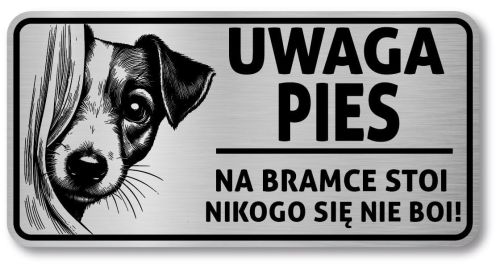 Tabliczka Uwaga pies Jack Russel Terrier 20x10