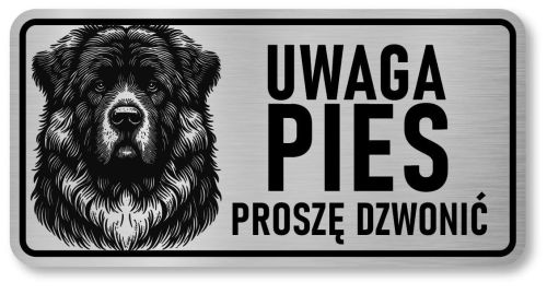 Uwaga pies tabliczka 20x10 Kaukaz
