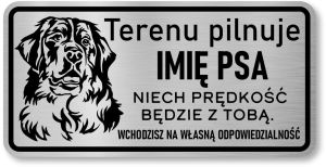 Tabliczka z Laminatu 20 x 10 Berneński Pies Pasterski - tabliczka z imieniem