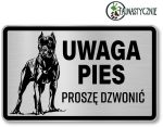 Tabliczka z Laminatu 20 x 12,5 Cane Corso uwaga pies - proszę dzwonić