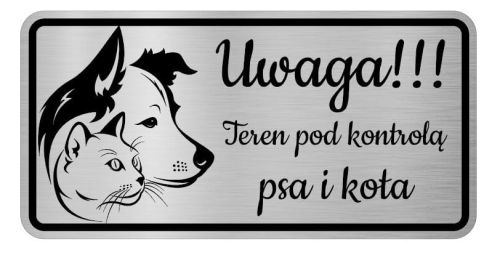 Tabliczka z Laminatu 20 x 10  pies i kot
