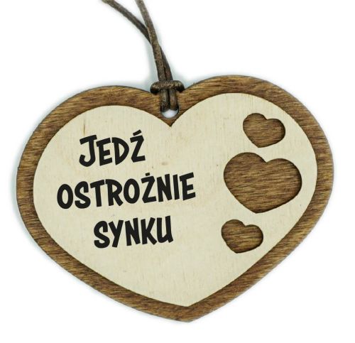 zawieszka na lusterko - jedź ostrożnie Synku