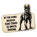 Magnes ze sklejki - Cane Corso