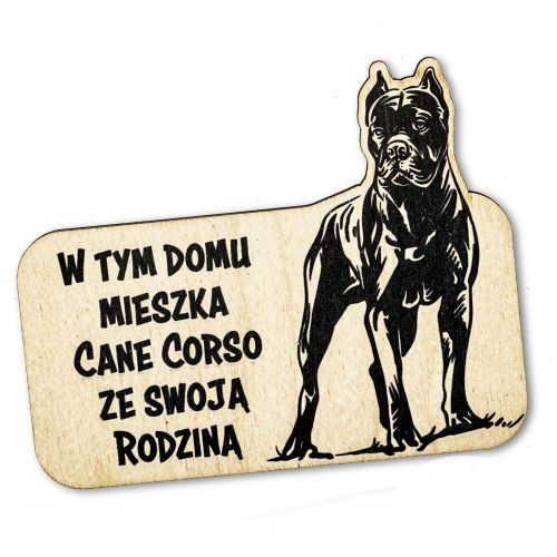 Magnes ze sklejki - Cane Corso