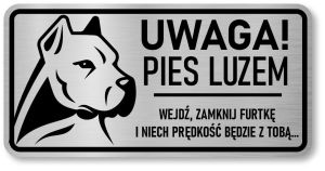 Tabliczka z Laminatu 20 x 10 Dogo Argentino