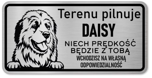 Tabliczka z Laminatu 20 x 10 Owczarek Podhalański