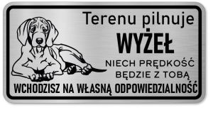 Tabliczka z Laminatu 20 x 10 Wyżeł Weimarski