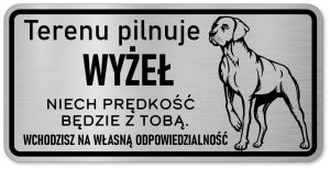 Tabliczka z Laminatu 20 x 10 Wyżeł Weimarski 