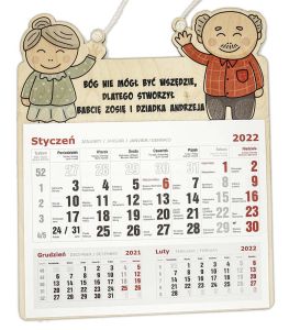 Drewniany kalendarz na dzień Babci i Dziadka 