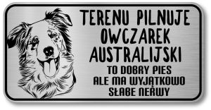 Tabliczka z Laminatu  Owczarek  Australijski