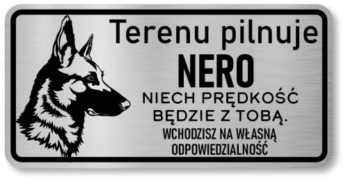 Tabliczka uwaga pies - Owczarek Belgijski