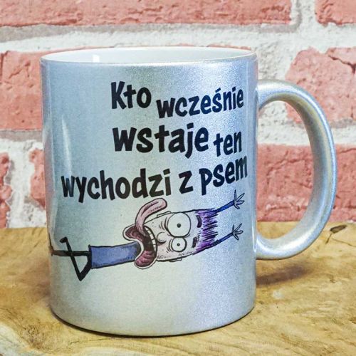Kubek z psem kto wcześnie wstaje