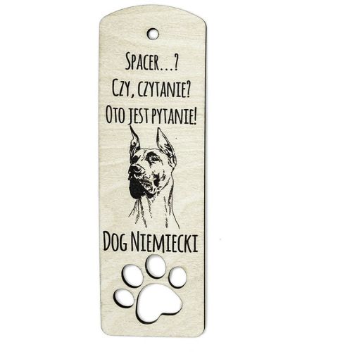Zakładka do książki z wizerunkiem psa - Dog NIemiecki
