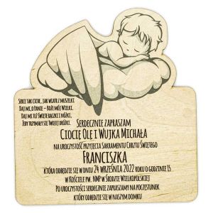 Zaproszenie na Chrzest Św Aniołek