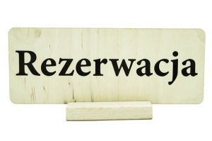 Tabliczka na stół rezerwacja