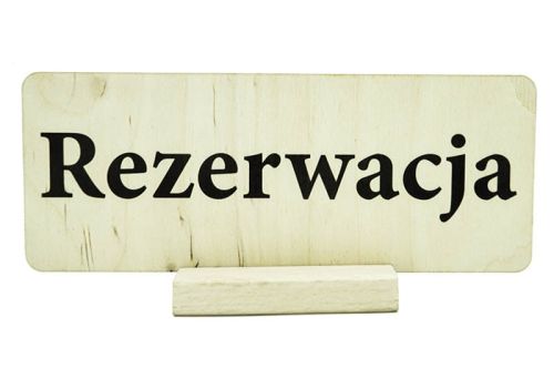 Tabliczka na stół rezerwacja