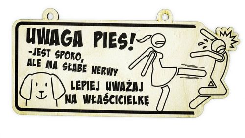 Śmieszna tabliczka na ścianę