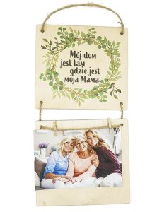 Tabliczka dekoracyjna z miejscem na zdjęcie prezent dla mamy