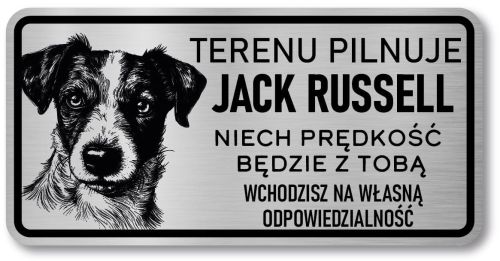 Tabliczka z Laminatu 20 x 10 Jack Russell  z imieniem psa (1)