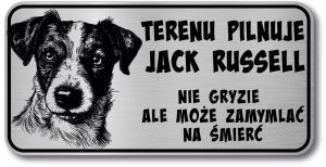 Tabliczka z Laminatu 20 x 10 Jack Russell  z imieniem psa