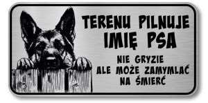 Tabliczka z Laminatu 20 x 10 Owczarek Niemiecki śmieszna