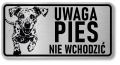 Tabliczka ostrzegawcza - Uwaga pies Dalmatyńczyk