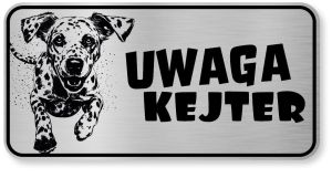 Tabliczka ostrzegawcza - Uwaga pies Dalmatyńczyk
