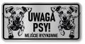 Tabliczka ostrzegawcza - Uwaga pies Dalmatyńczyk