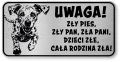 Tabliczka ostrzegawcza - Uwaga pies Dalmatyńczyk śmieszna
