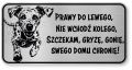 Tabliczka ostrzegawcza - Uwaga pies Dalmatyńczyk śmieszna