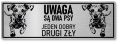 Tabliczka ostrzegawcza - Uwaga pies Dalmatyńczyk 2 psy