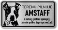 Tabliczka ostrzegawcza - Uwaga pies AMSTAFF